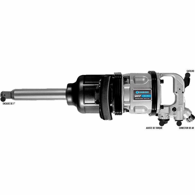 Chave Parafusadeira Impacto Pneumática 1 Pol 5200nm Bremen - Chave